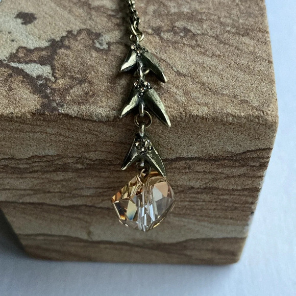 Gerard Yosca Glass Crystal Pendant Dangle Necklace - Picture 5 of 15